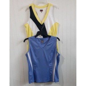 Bolle Lot of 2 Women's Large Tank Top Tennis Activewear V-Neck Athletic‎ …